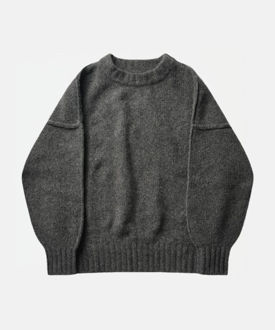WOOL KNIT CREWNECK | GRAY