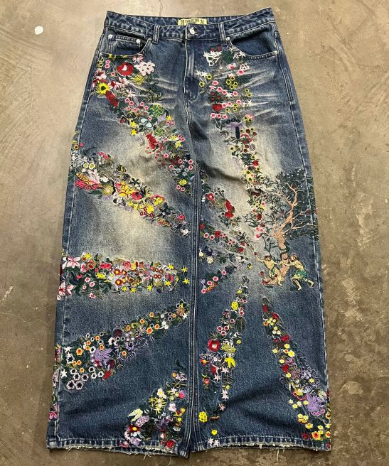 GUARDIAN OF EDEN EMBROIDERED DENIM