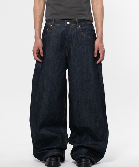 RAW SELVEDGE BAGGY JEANS